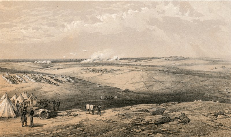 Fjernsyn over Lord Raglans hovedkvarter før Sebastopol av William Crimea Simpson