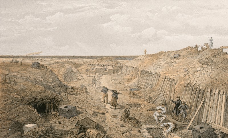 Grøft av Bastion du Mat av William Crimea Simpson