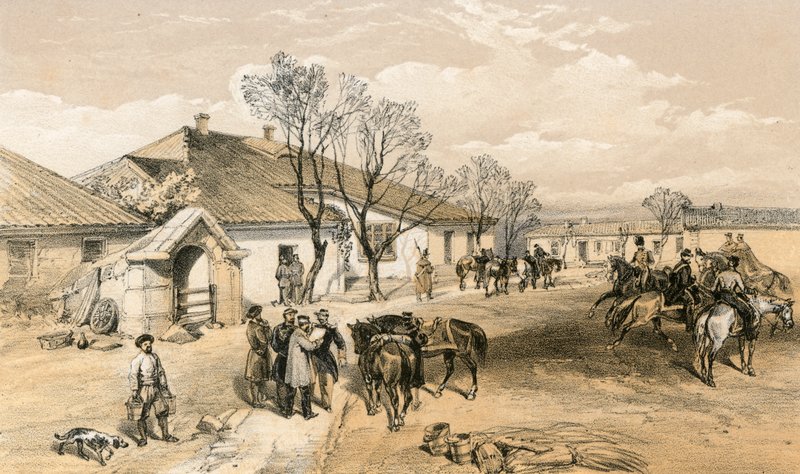 Lord Raglans hovedkvarter ved Khutor-Karagatch av William Crimea Simpson