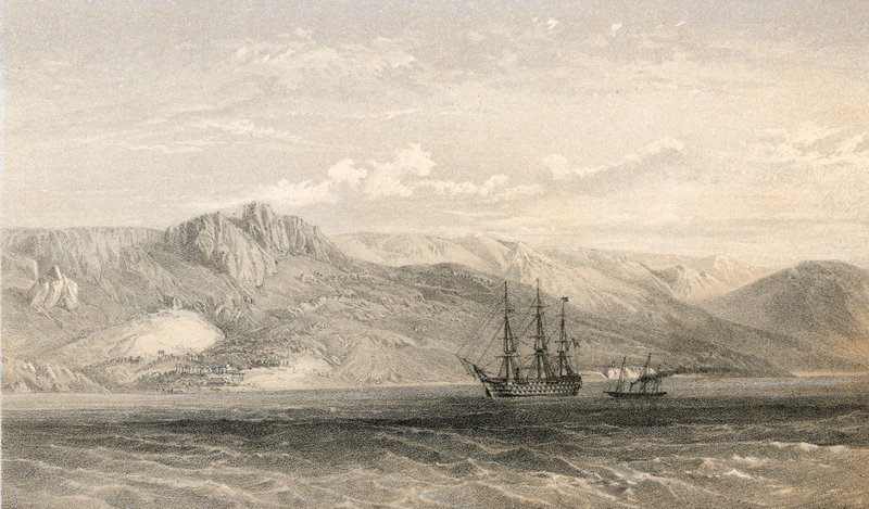 Prins Woronzoffs palass, nær Jalta på sørkysten av Krim av William Crimea Simpson