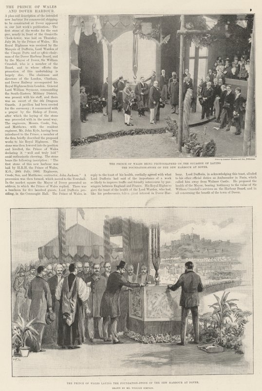 Prinsen av Wales og Dover havn av William Crimea Simpson