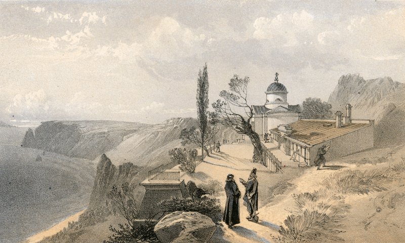 Klosteret St George og Cape Fiolente, med utsikt mot vest av William Crimea Simpson