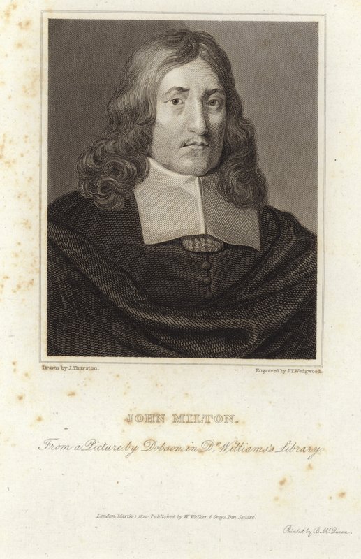 Portrett av John Milton av William Dobson