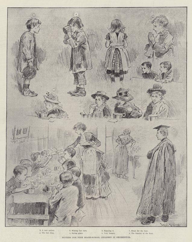 Middager for fattige skolebarn i Shoreditch av William Douglas Almond