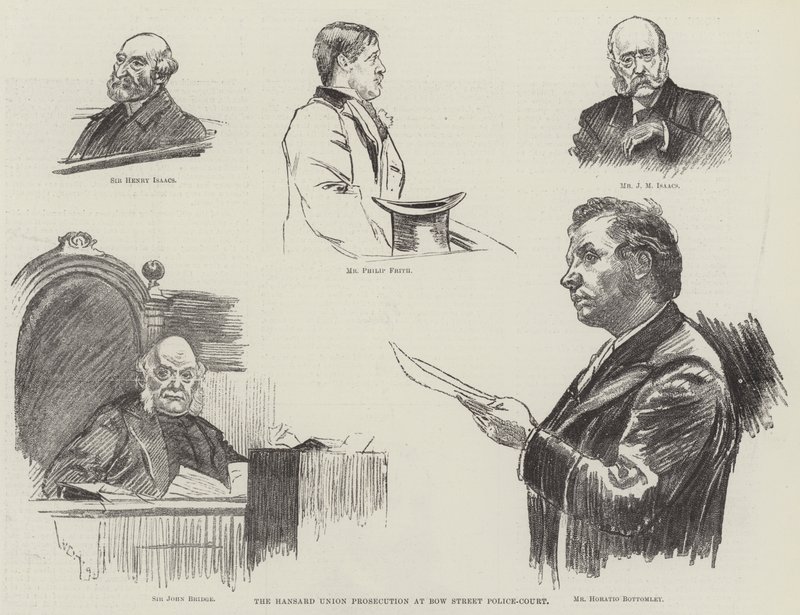 Hansard Unions påtalemyndighet ved Bow Street politidomstol av William Douglas Almond