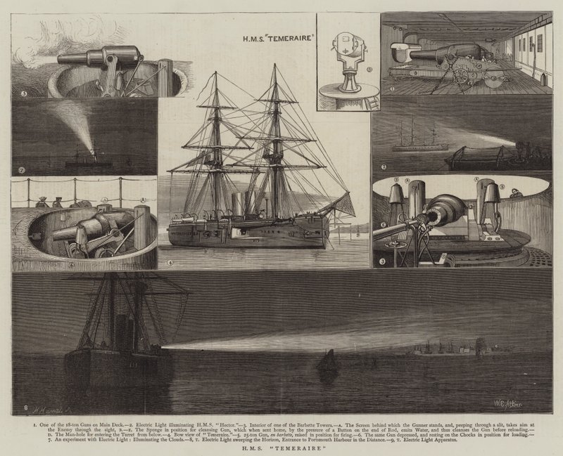 HMS Temeraire av William Edward Atkins