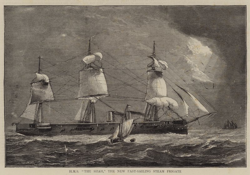 HMS The Shah, den nye hurtigseilende dampfregatten av William Edward Atkins