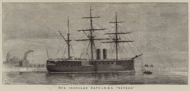 Vår jernbelagte marine, HMS Superb av William Edward Atkins