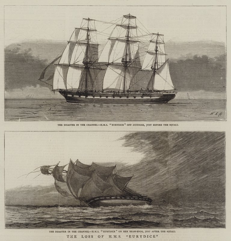 Tapet av HMS Eurydice av William Edward Atkins