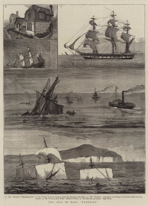 Tapet av HMS Eurydice av William Edward Atkins