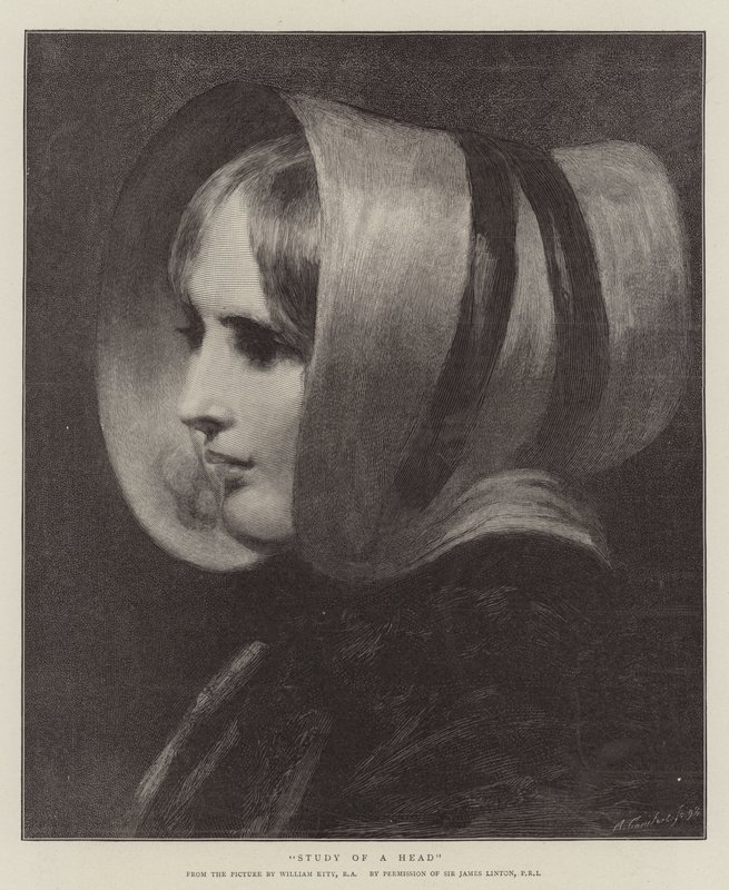 Studie av et hode av William Etty