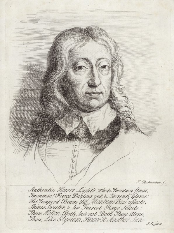 Portrett av John Milton av William Faithorne