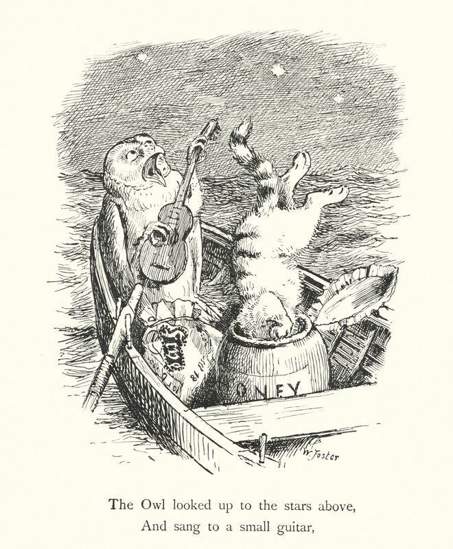 The Owl And the Pussy Cat (gravering) av William Foster