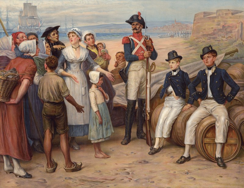 Krigsfanger (chromolitho) av William Frederick (after) Yeames
