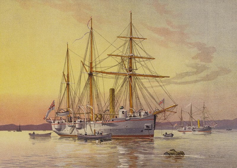 HMS Bramble, 1. klasse kanonbåt av William Frederick Mitchell