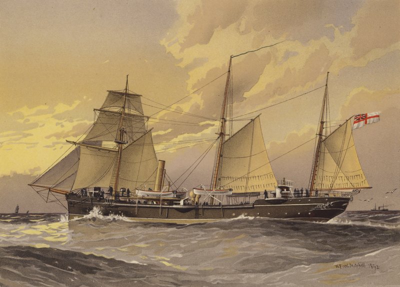 HMS Thrush, 1. klasse kanonbåt av William Frederick Mitchell
