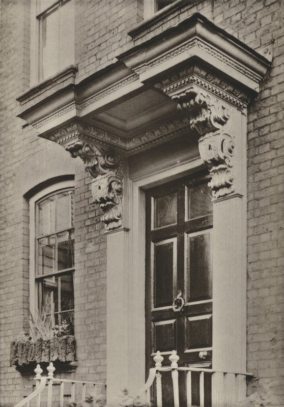 Døråpning, Church Road, Richmond, Surrey (s/hvitt bilde) av William Galsworthy Davie