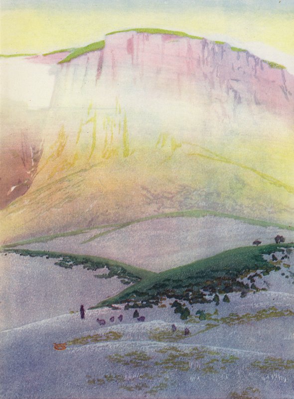 The Last Glean, Corsica (farge litho) av William Giles
