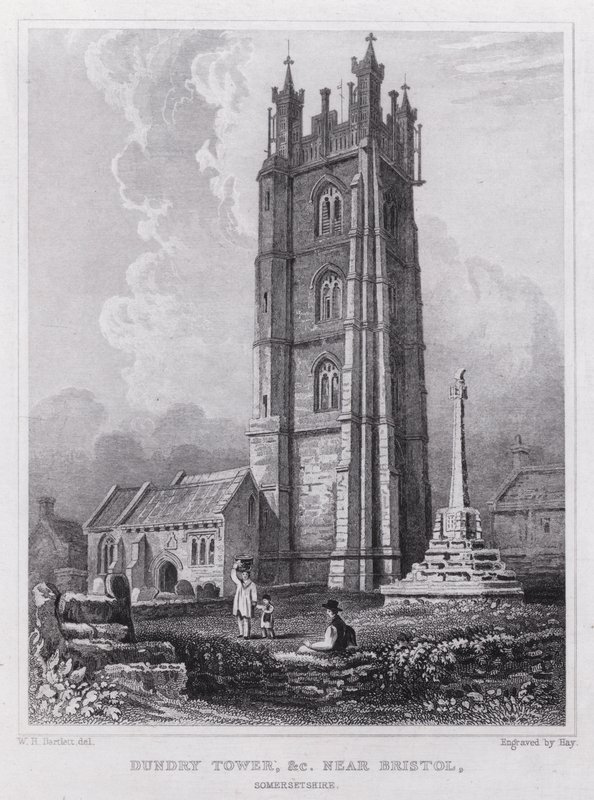 Dundry Tower, etc nær Bristol, Somersetshire (gravering) av William H. Bartlett