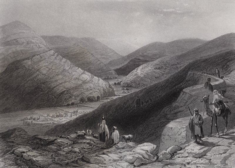 Etham, nær Betlehem (gravering) av William H. Bartlett