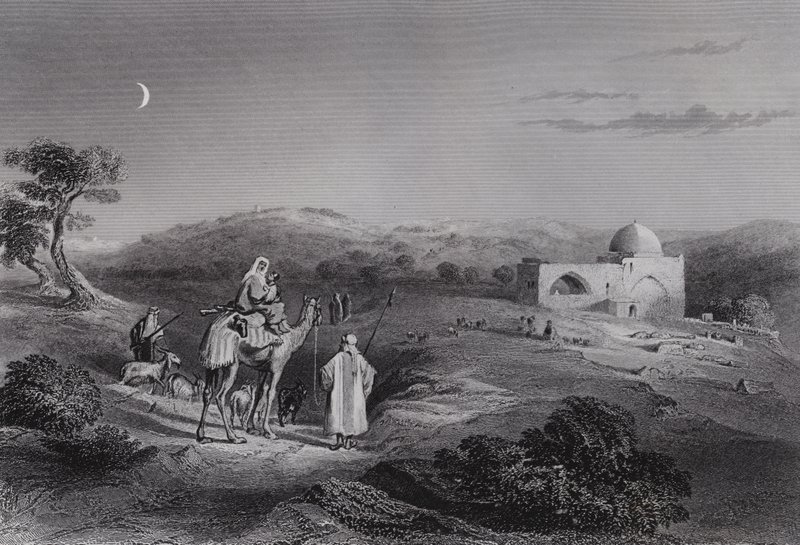 Rachels grav, nær Betlehem (gravering) av William H. Bartlett