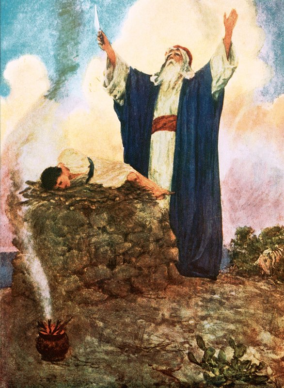 Abraham ofret Isak av William Hatherell