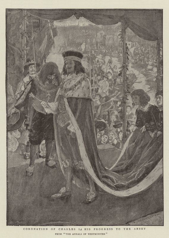 Kroningen av Charles I, hans fremgang til klosteret av William Hatherell
