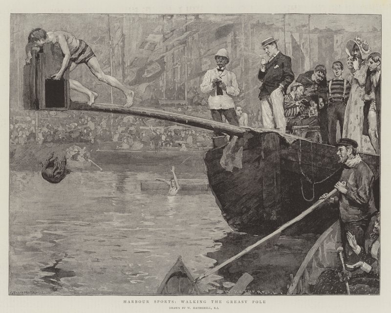 Harbour Sports, Walking the Greasy Pole av William Hatherell