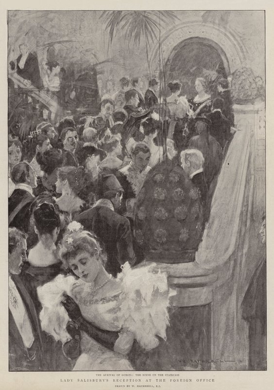 Lady Salisburys mottakelse ved utenrikskontoret av William Hatherell