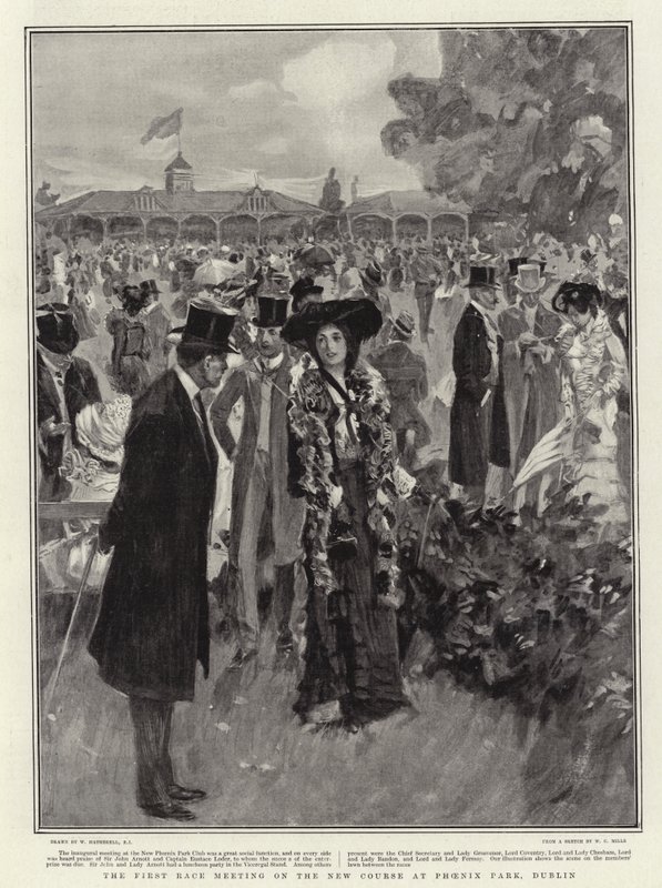 Det første løpsmøtet på den nye banen i Phoenix Park, Dublin av William Hatherell