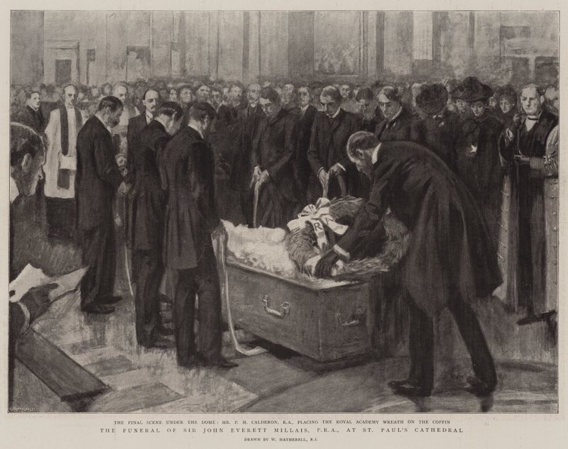 Begravelsen til Sir John Everett Millais, PRA, ved St Paul