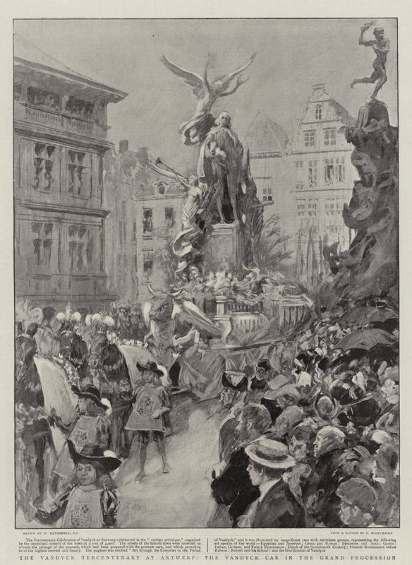 Vandyck-jubileet i Antwerpen, Vandyck-bilen i den store prosesjonen av William Hatherell