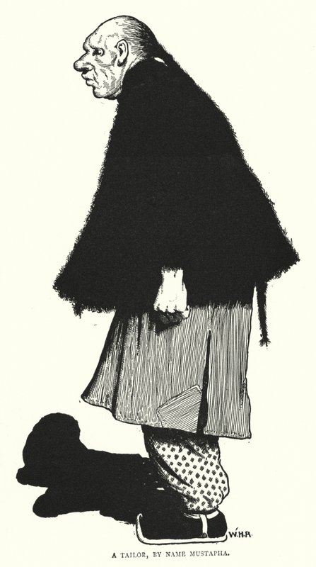 En skredder, ved navn Mustapha (gravering) av William Heath Robinson