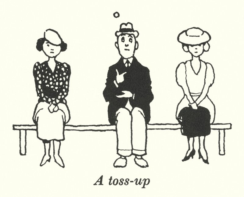 En kaste opp (litho) av William Heath Robinson