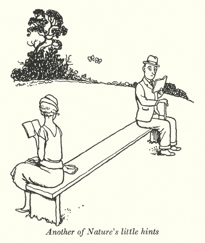 Et annet av naturens små hint (litho) av William Heath Robinson