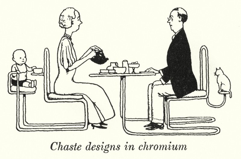 Kyske design i krom (litho) av William Heath Robinson