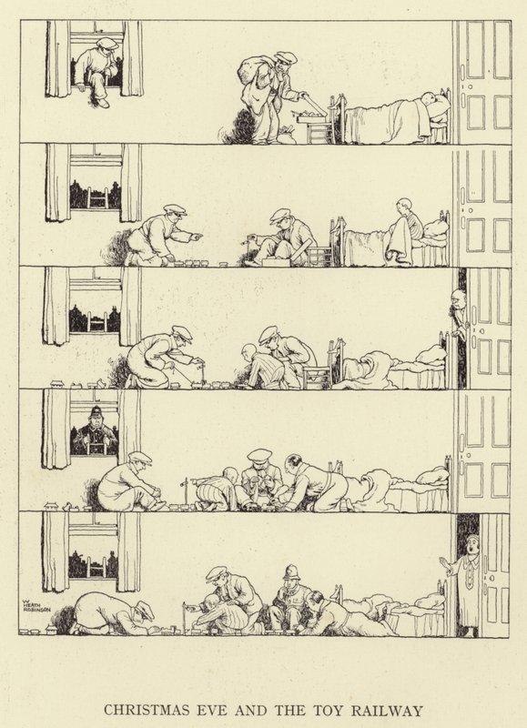 Julaften og lekejernbanen av William Heath Robinson