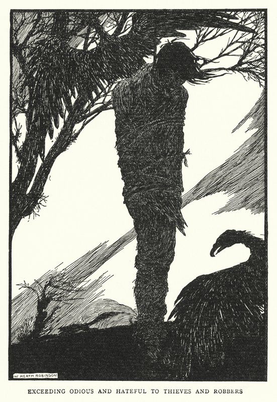 Overdrive avskyelig og hatefull mot tyver og ranere (litho) av William Heath Robinson