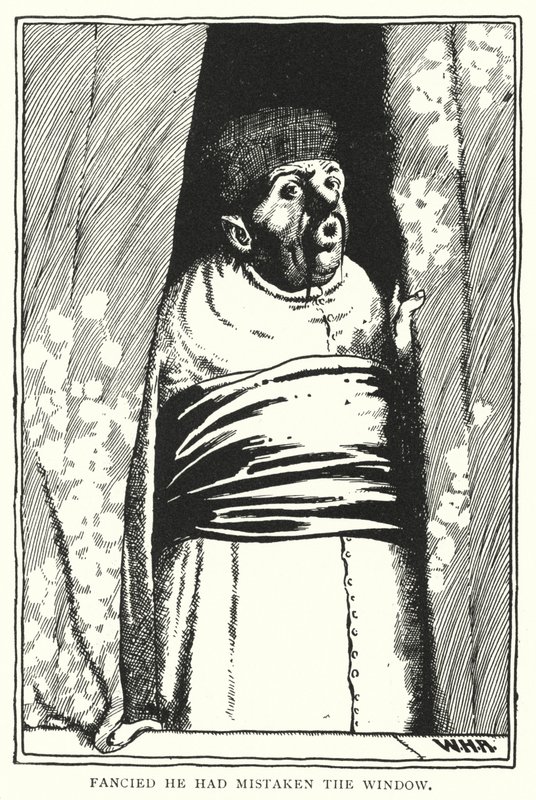 Trodde han hadde tatt feil av vinduet (gravering) av William Heath Robinson