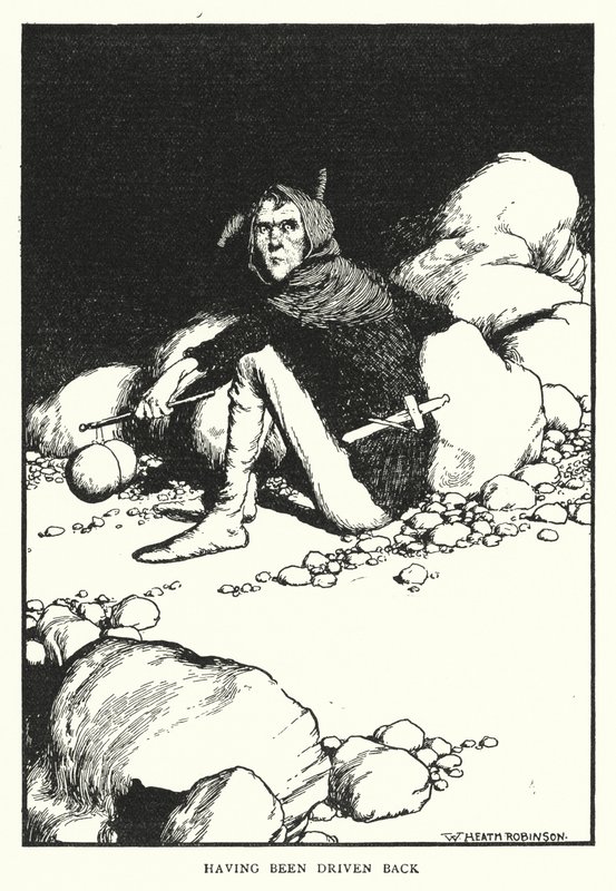 Etter å ha blitt kjørt tilbake (litho) av William Heath Robinson