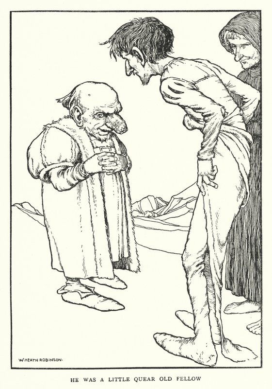 Han var en liten gammel fyr (litho) av William Heath Robinson