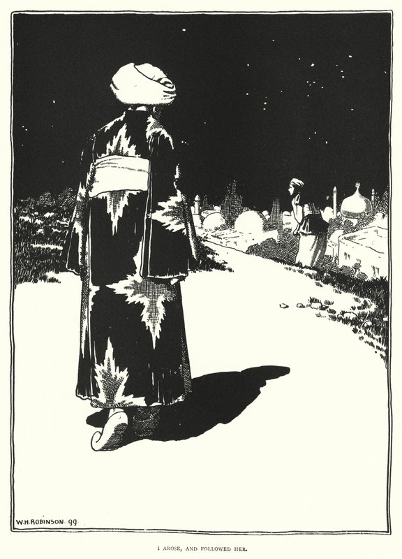 Jeg reiste meg og fulgte henne (gravering) av William Heath Robinson