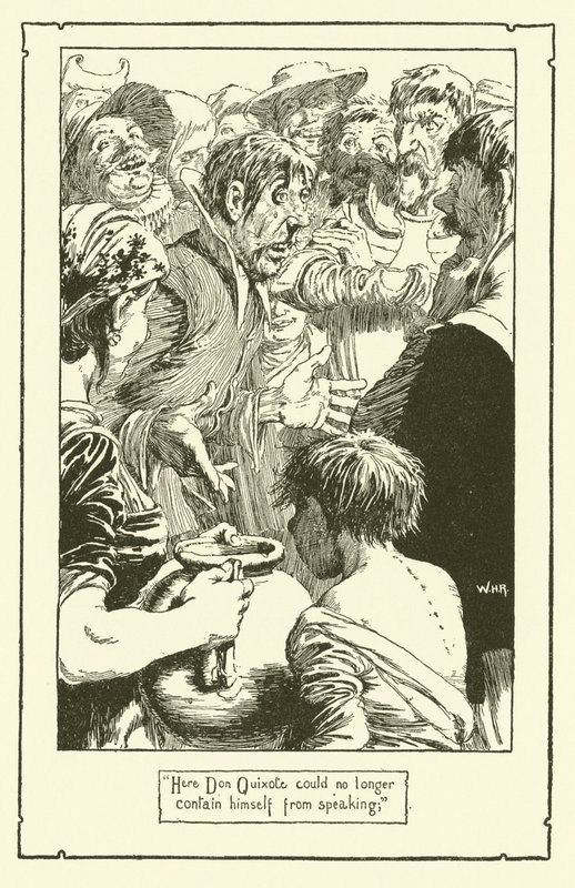 Illustrasjon for Don Quixote (litho) av William Heath Robinson