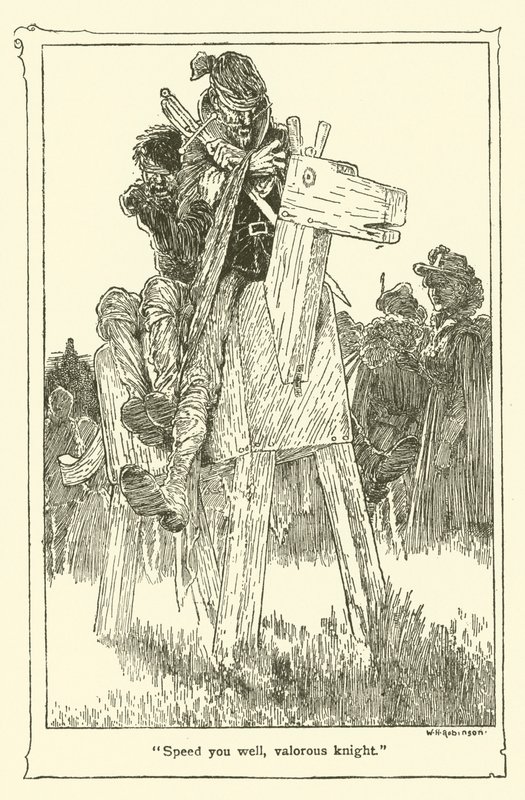 Illustrasjon for Don Quixote (litho) av William Heath Robinson