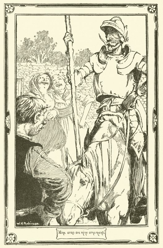 Illustrasjon for Don Quixote (litho) av William Heath Robinson