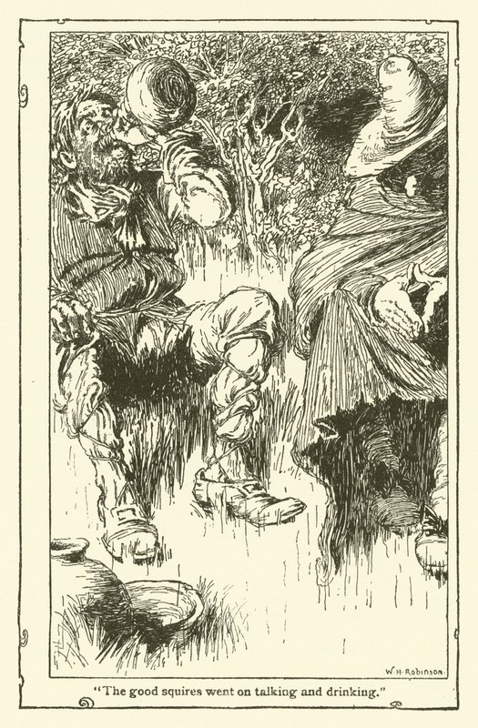 Illustrasjon for Don Quixote (litho) av William Heath Robinson