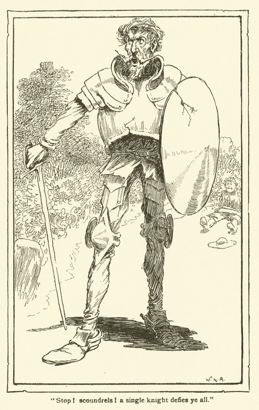Illustrasjon for Don Quixote (litho) av William Heath Robinson