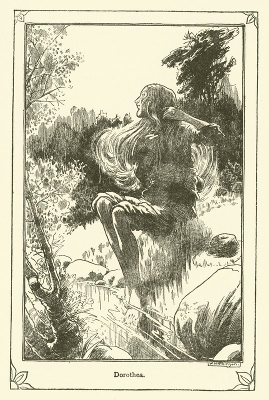 Illustrasjon for Don Quixote (litho) av William Heath Robinson