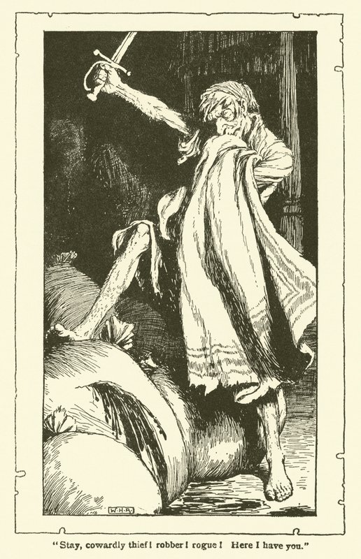 Illustrasjon for Don Quixote (litho) av William Heath Robinson