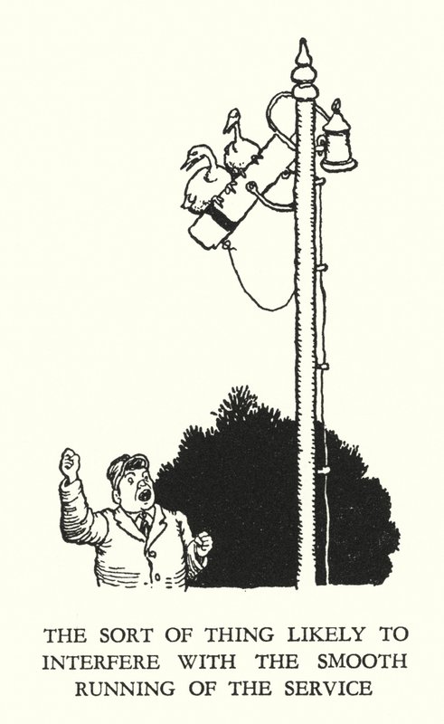 Illustrasjon for Railway Ribaldry av W Heath Robinson (litho) av William Heath Robinson